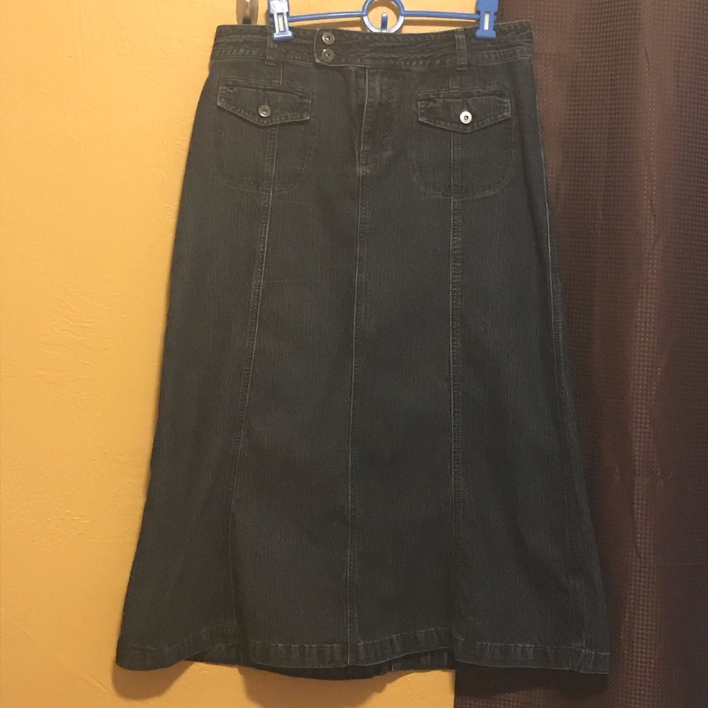 Christopher & Banks Blue Jean Skirt